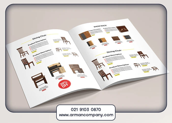 طراحی کاتالوگ محصولات: چگونه به طور حرفه‌ای از عکس‌ها و متن‌ها استفاده کنیم؟