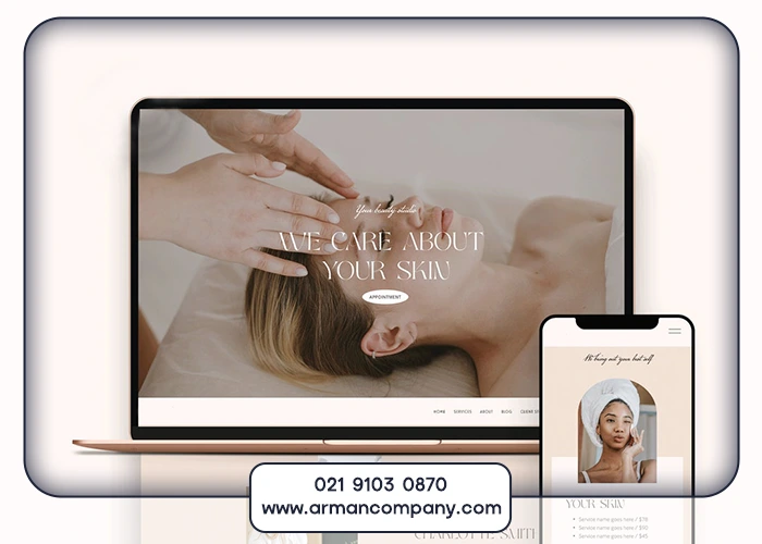 طراحی سایت کلینیک پوست و مو