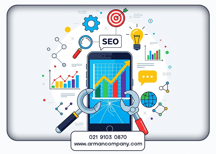 جدول مقایسه خدمات سئو سایت تعمیرات موبایل