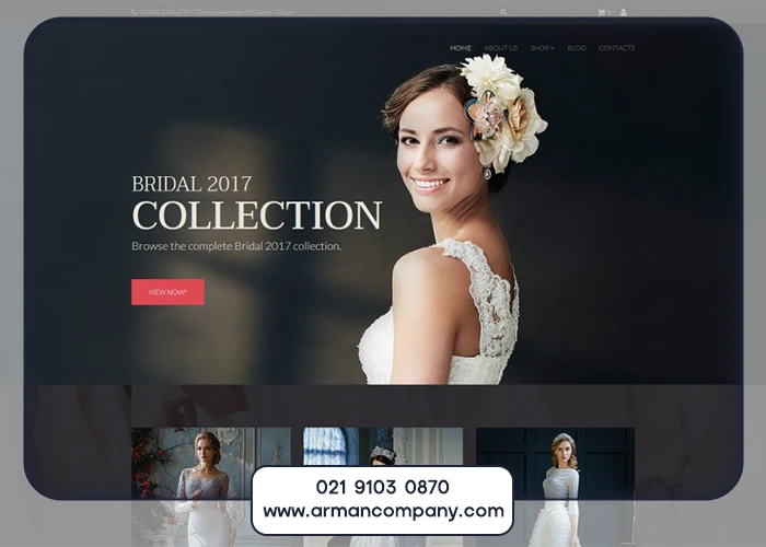 طراحی سایت مزون لباس عروس